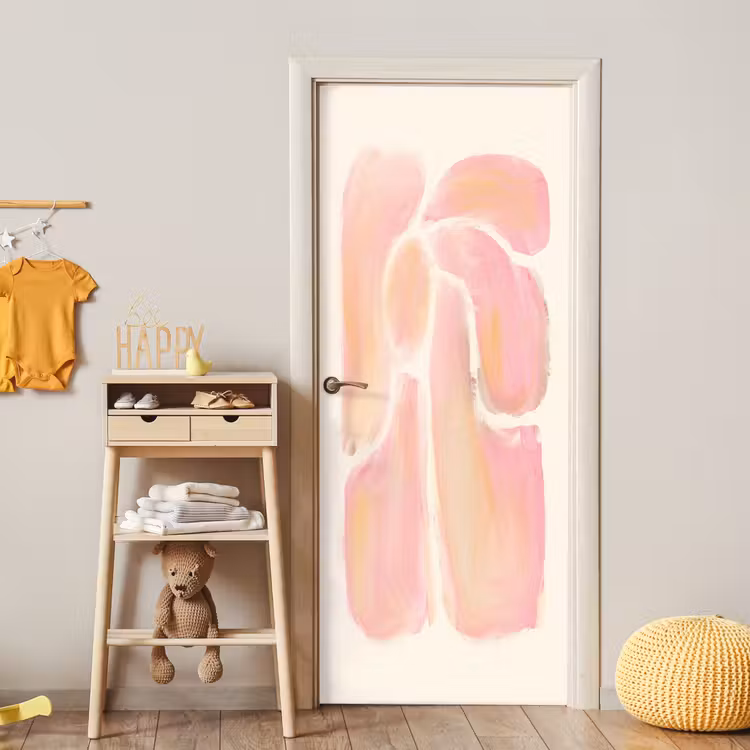 Deursticker - Bloemen - Roze - Natuur - Boho — 6