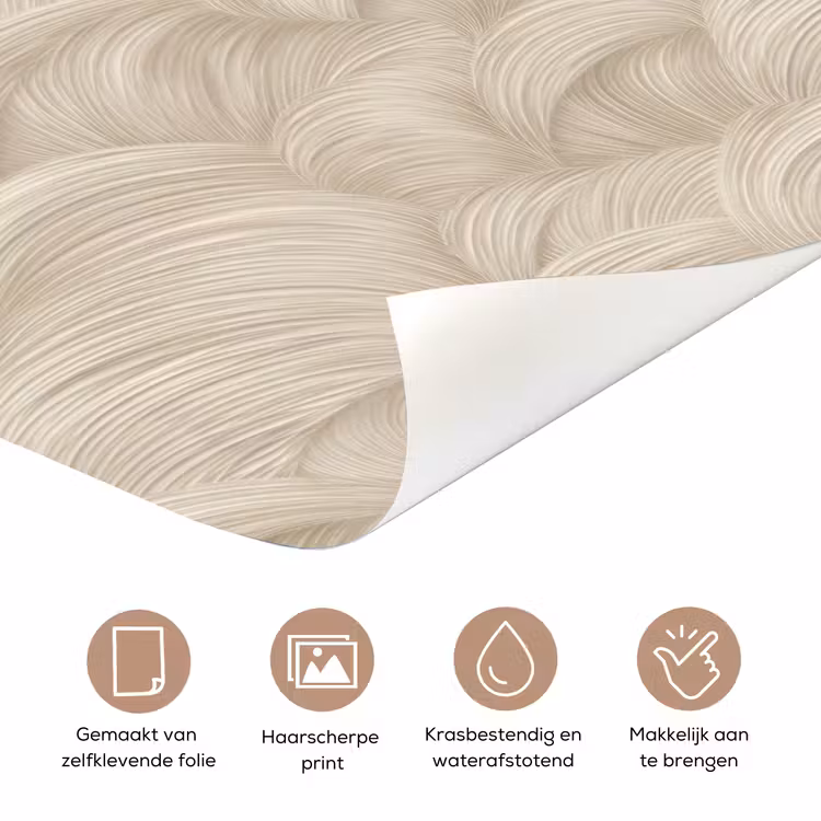 Deursticker - Bogen - Patroon - Beige — 3