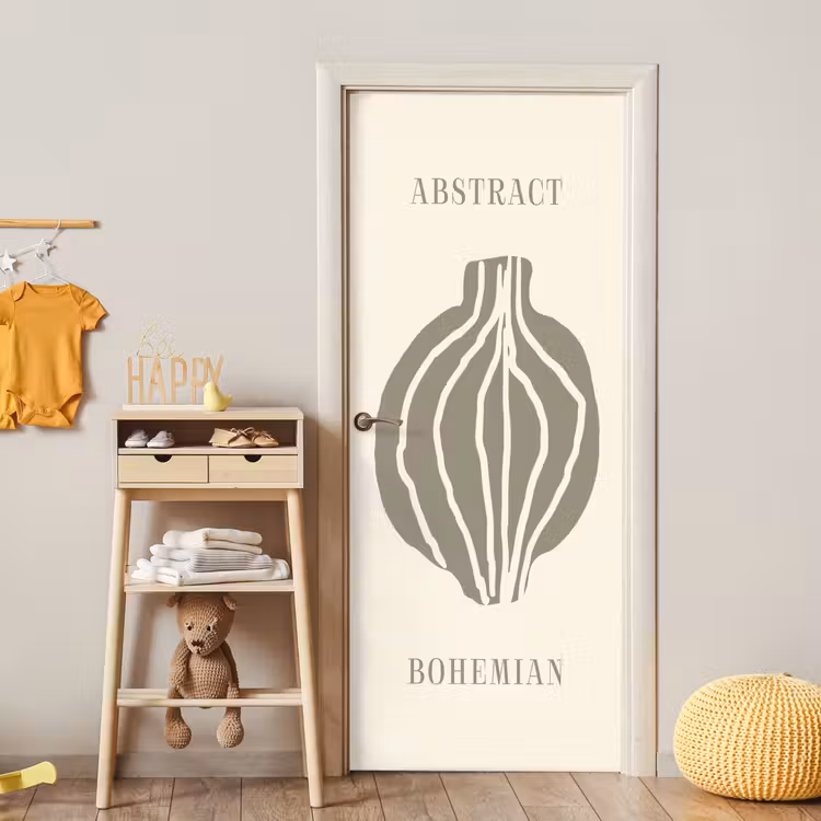 Deursticker - Boho - Groen - Abstract — 6