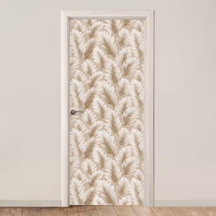 Deursticker - Botanisch - Patroon - Beige — 1