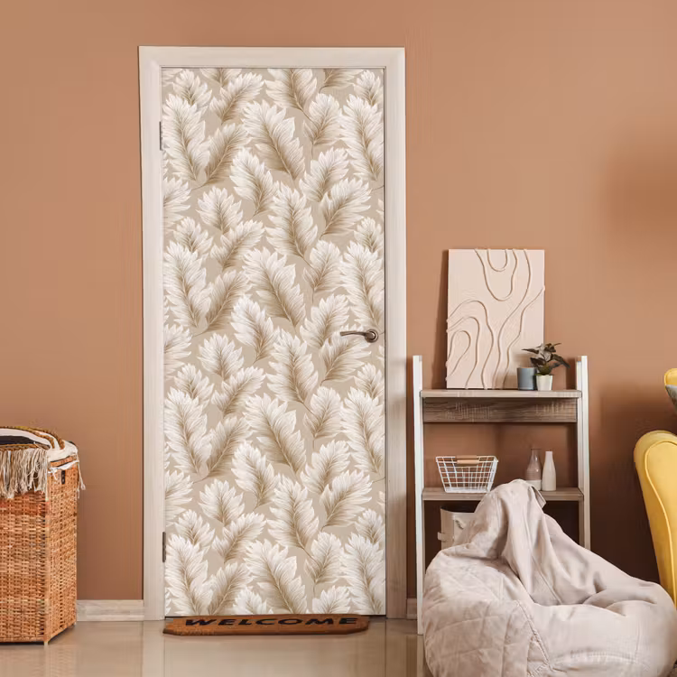 Deursticker - Botanisch - Patroon - Beige — 2