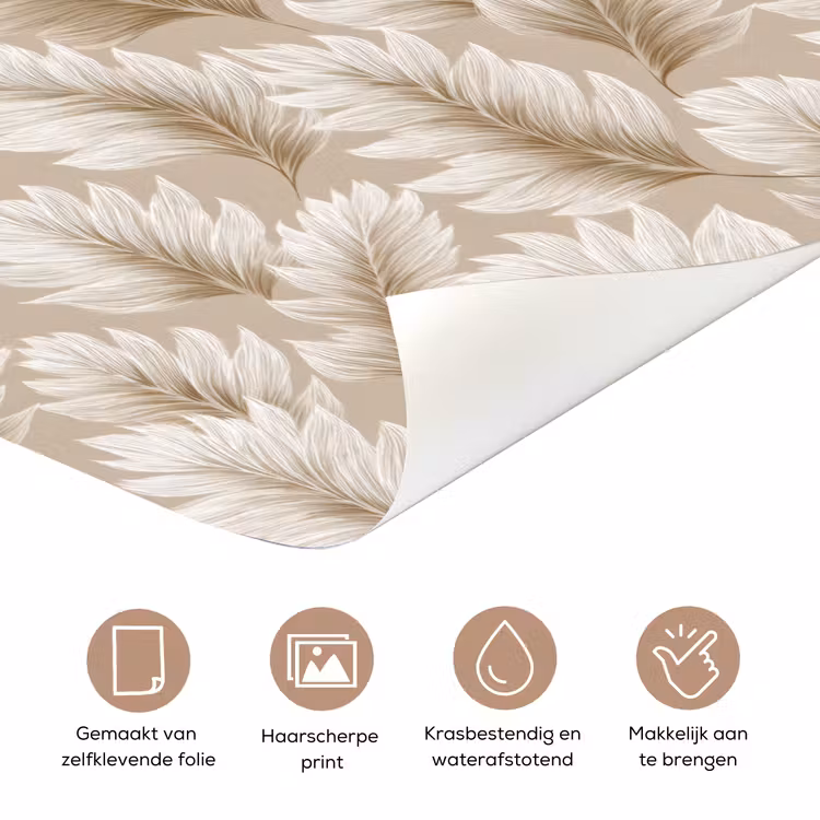 Deursticker - Botanisch - Patroon - Beige — 3