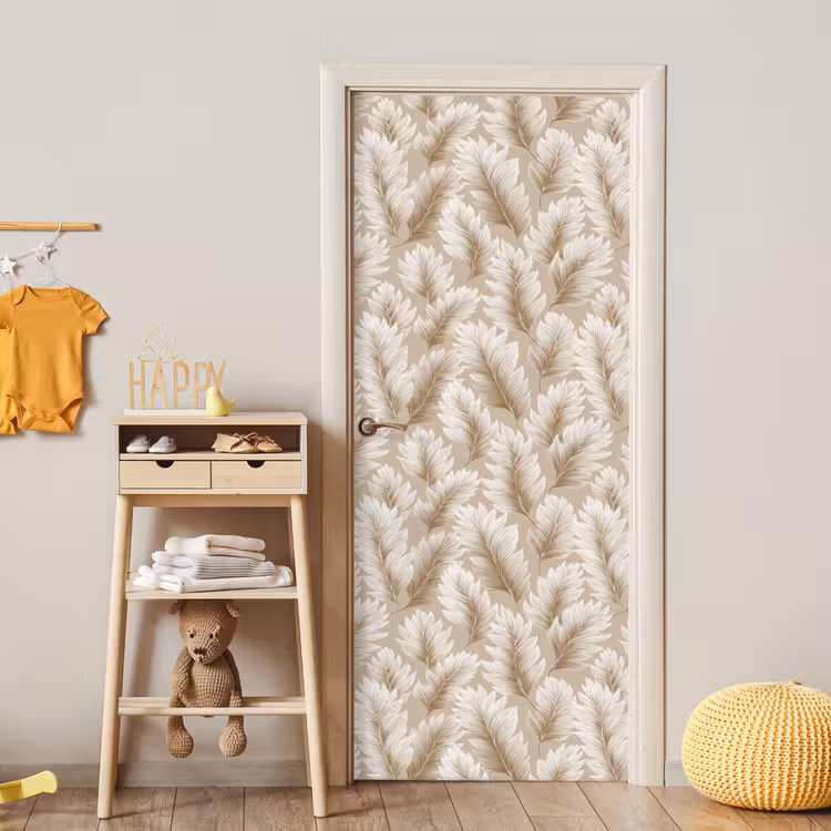 Deursticker - Botanisch - Patroon - Beige — 6