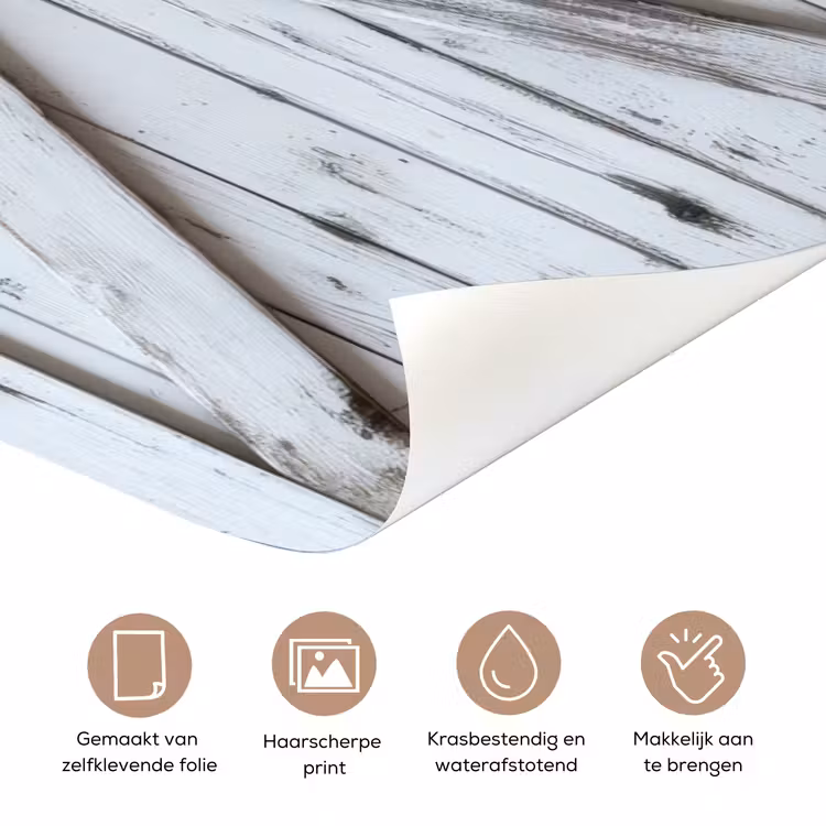 Deursticker - Deur - Wit - Hout — 3