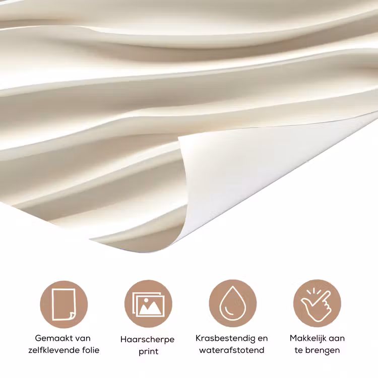Deursticker - Diagonaal - Golven - Crème — 3