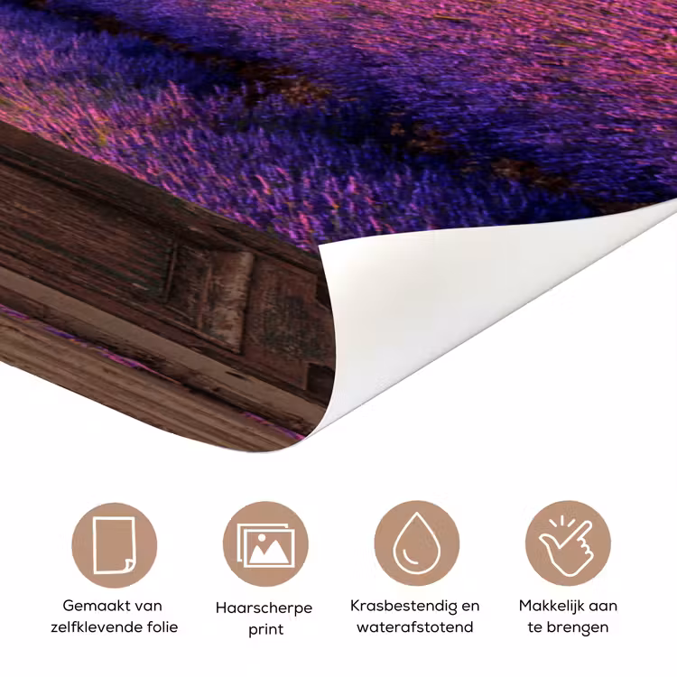 Deursticker - Doorkijk - Lavendel - Bloemen - Paars — 3
