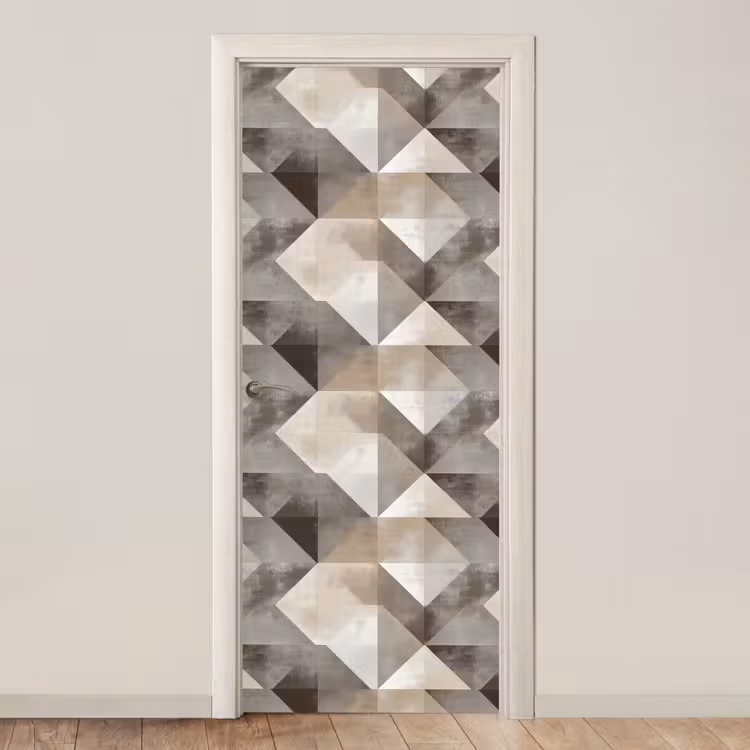 Deursticker - Geometrisch - Motief - Aardetinten — 1