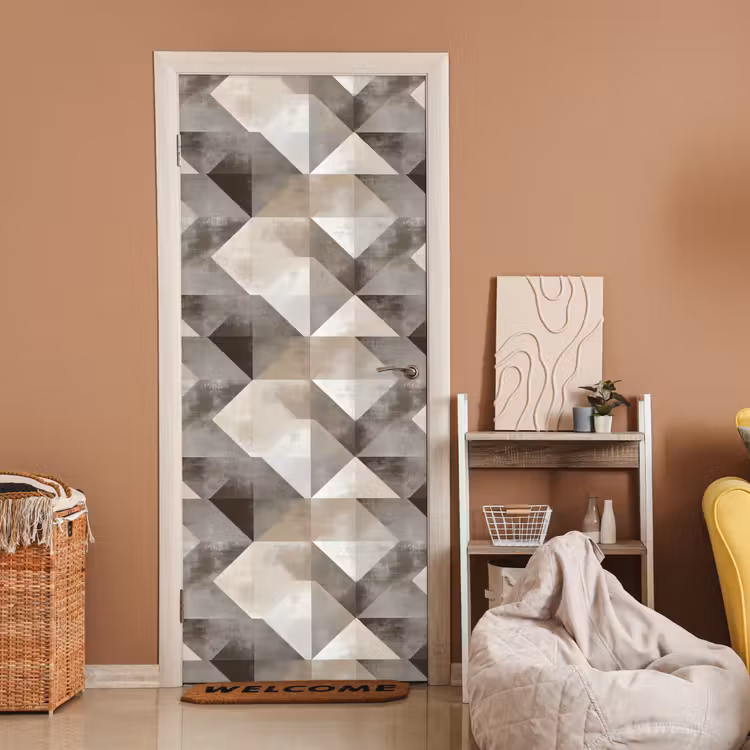 Deursticker - Geometrisch - Motief - Aardetinten — 2