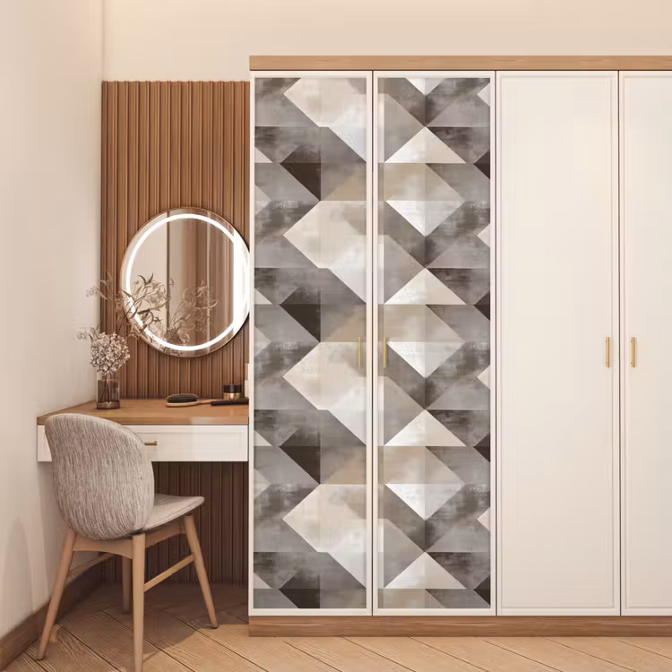 Deursticker - Geometrisch - Motief - Aardetinten — 5