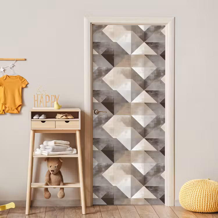 Deursticker - Geometrisch - Motief - Aardetinten — 6