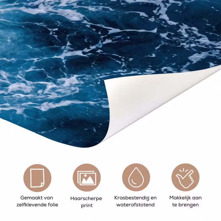 Deursticker - Golven - Oceaan - Blauw — 3
