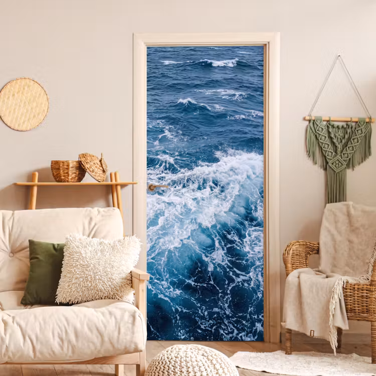 Deursticker - Golven - Oceaan - Blauw — 4