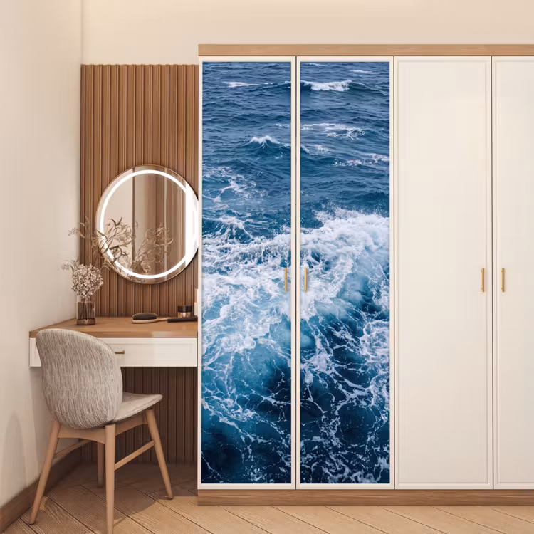 Deursticker - Golven - Oceaan - Blauw — 5