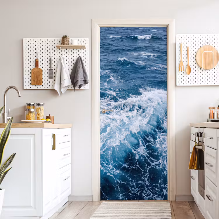 Deursticker - Golven - Oceaan - Blauw — 7