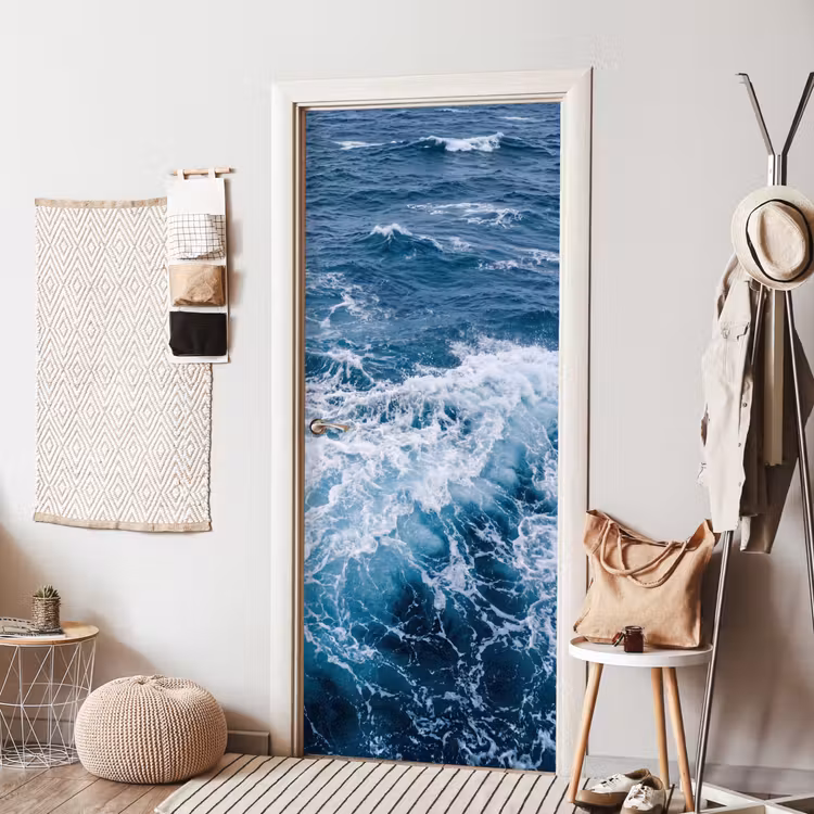 Deursticker - Golven - Oceaan - Blauw — 8