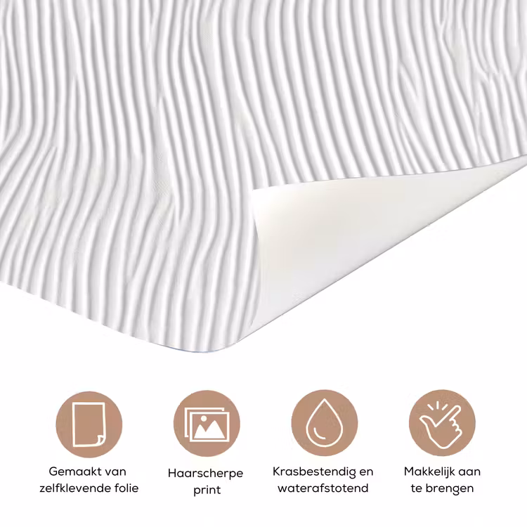 Deursticker - Golven - Ribbels - Wit — 3