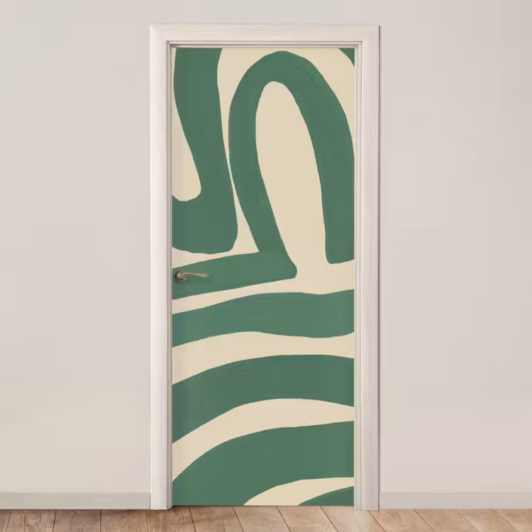 Deursticker - Groen - Kunst - Abstract — 1