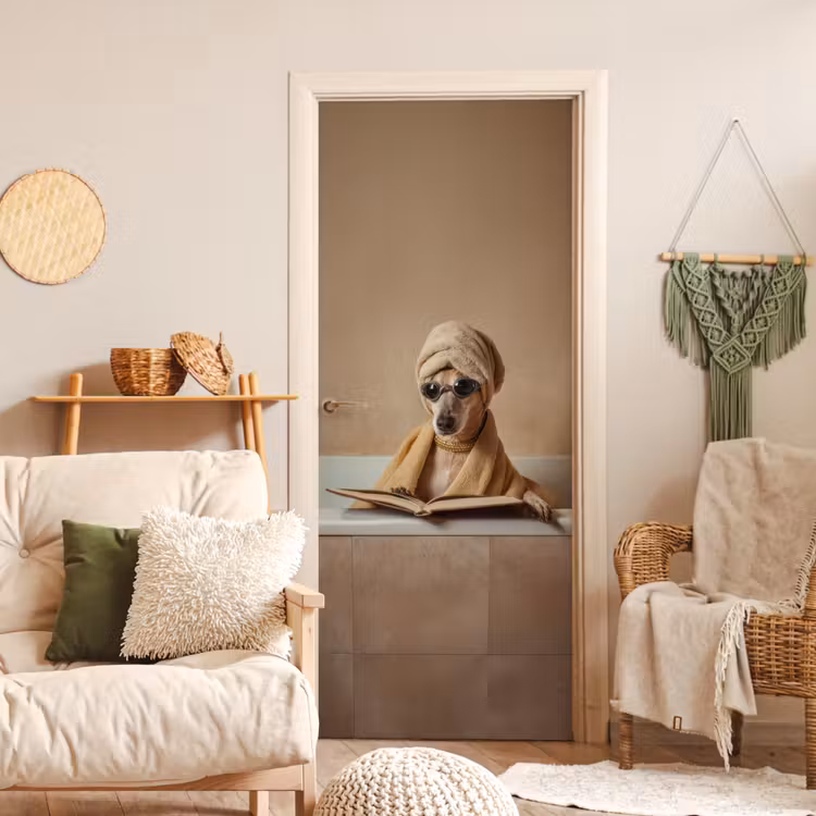 Deursticker - Bad - Hond - Boek - Zonnebril — 4