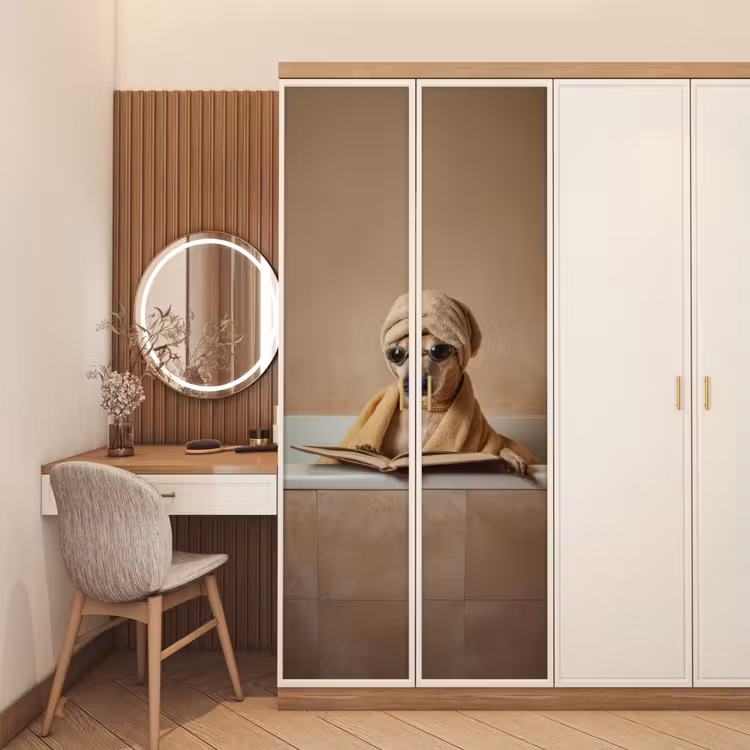 Deursticker - Bad - Hond - Boek - Zonnebril — 5
