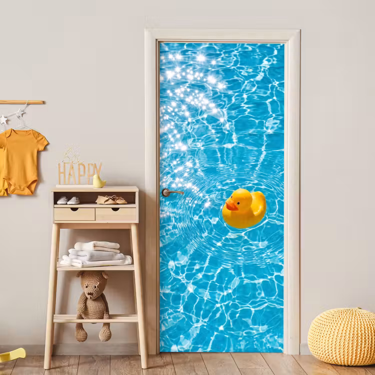Deursticker - Badeend - Dobberen - Blauw — 6