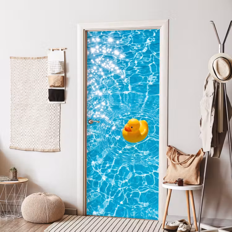 Deursticker - Badeend - Dobberen - Blauw — 8
