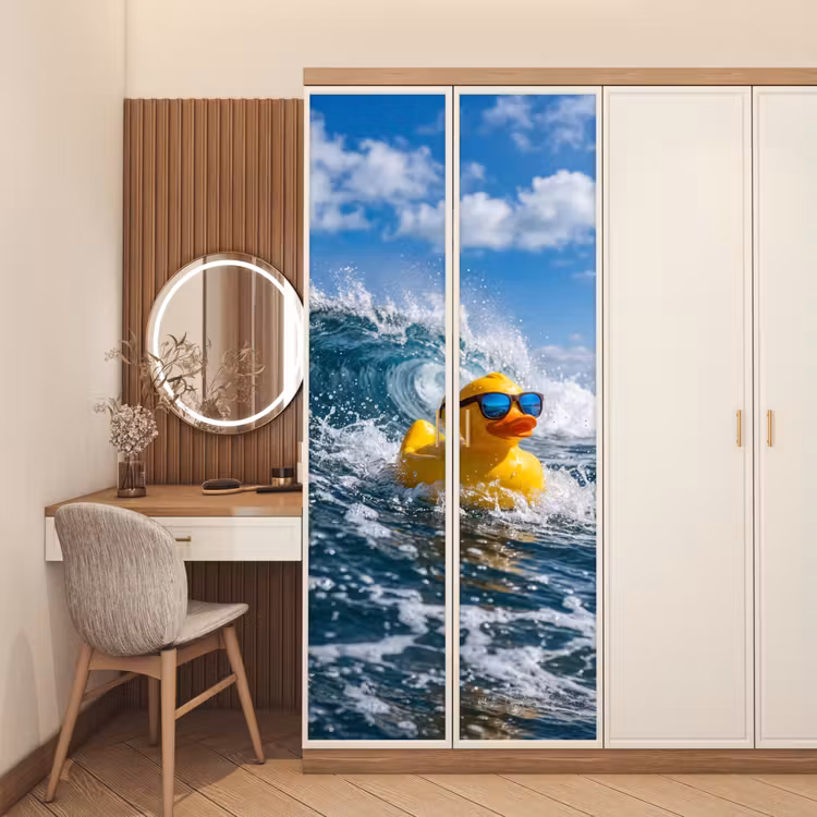 Deursticker - Badeend - Stoer - Golven — 5