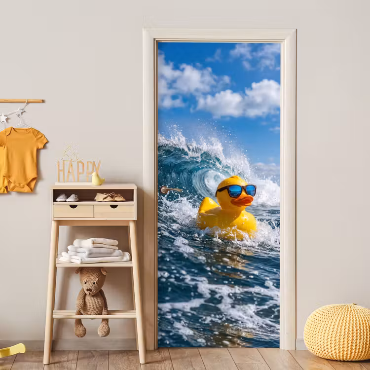 Deursticker - Badeend - Stoer - Golven — 6