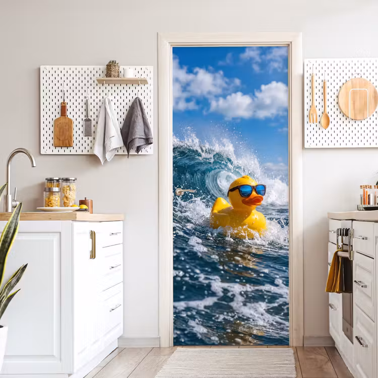 Deursticker - Badeend - Stoer - Golven — 7