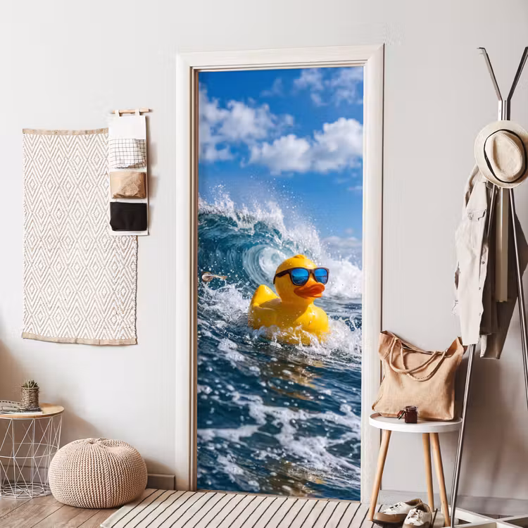 Deursticker - Badeend - Stoer - Golven — 8