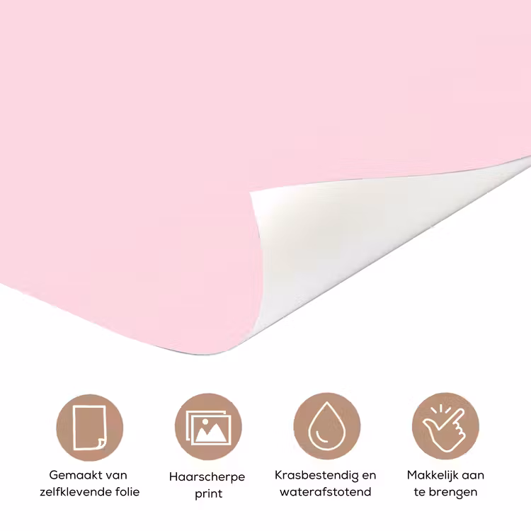 Deursticker - Bloem - Roze - Hartjes — 3