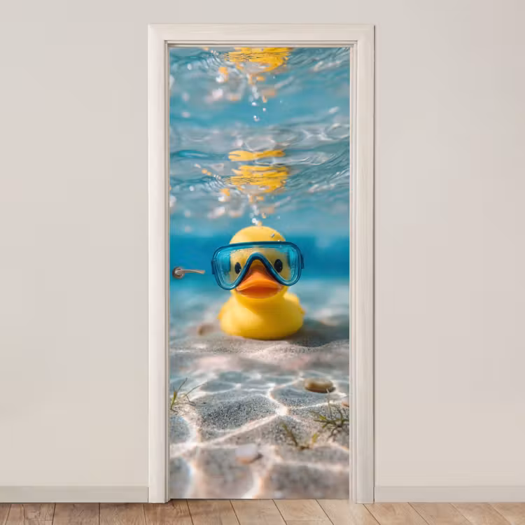 Deursticker - Duikbril - Eend - Water — 1