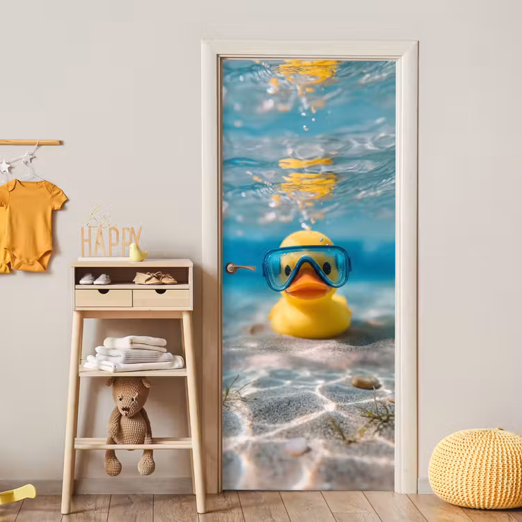 Deursticker - Duikbril - Eend - Water — 6