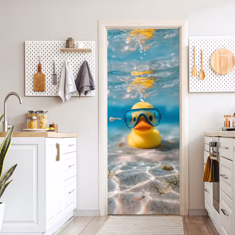 Deursticker - Duikbril - Eend - Water — 7