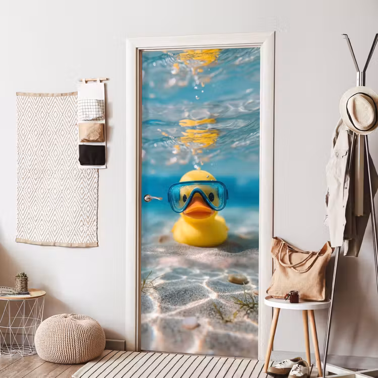 Deursticker - Duikbril - Eend - Water — 8