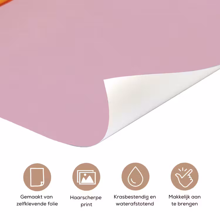 Deursticker - Eendjes - Vrolijk - Roze — 3