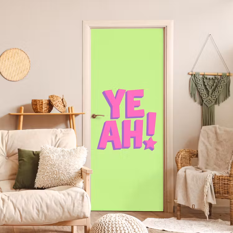 Deursticker - Groen - Neon - Quote — 4
