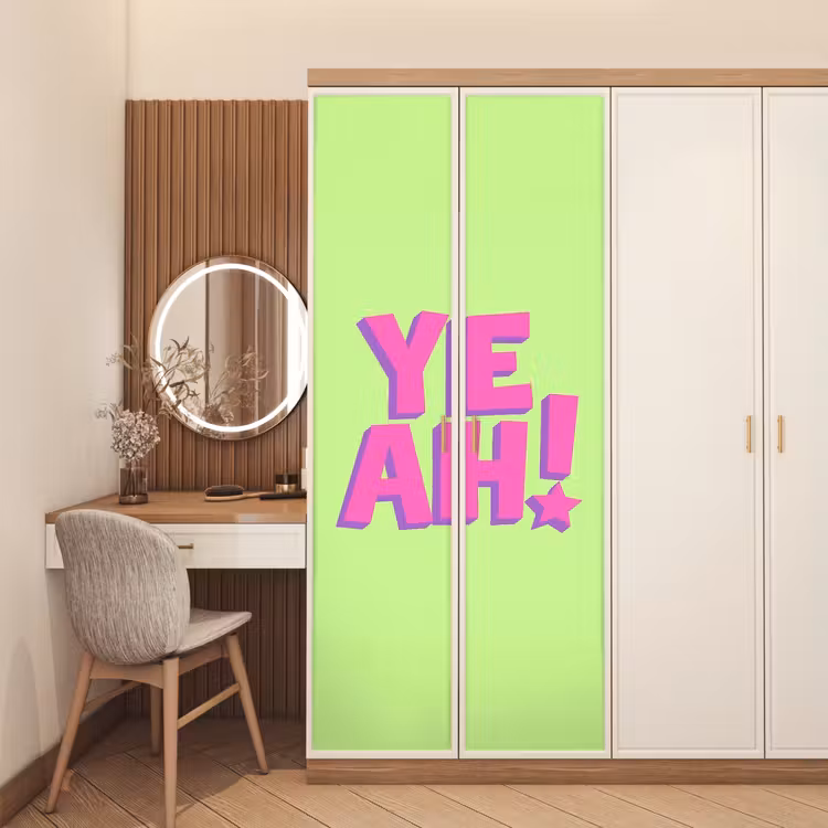 Deursticker - Groen - Neon - Quote — 5