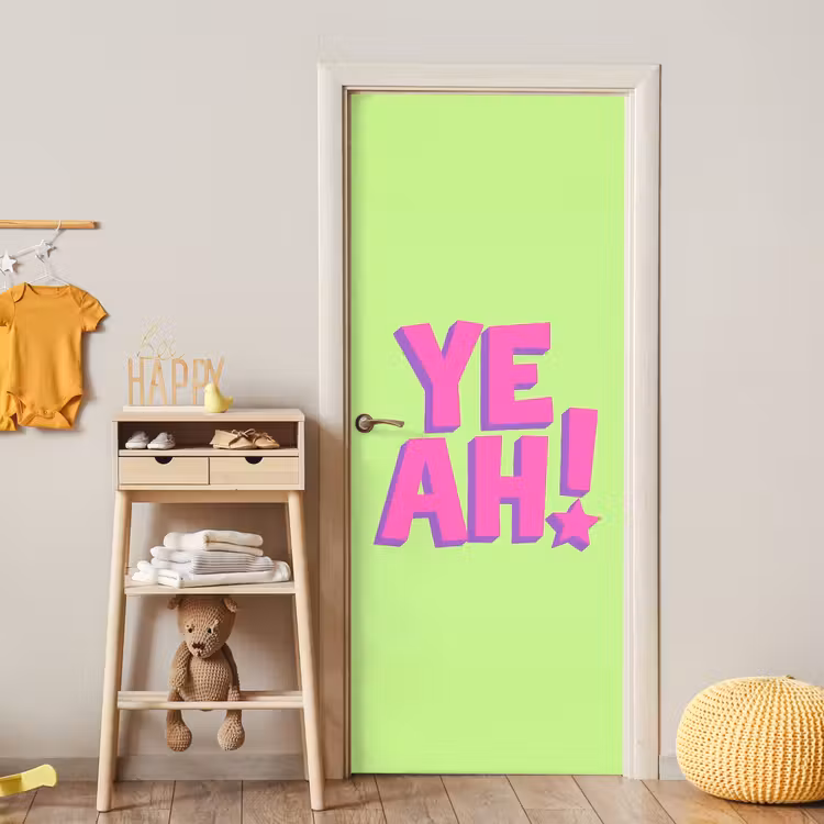 Deursticker - Groen - Neon - Quote — 6