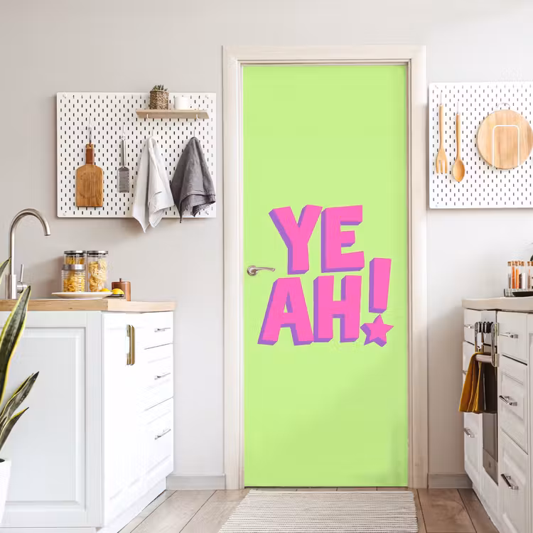 Deursticker - Groen - Neon - Quote — 7