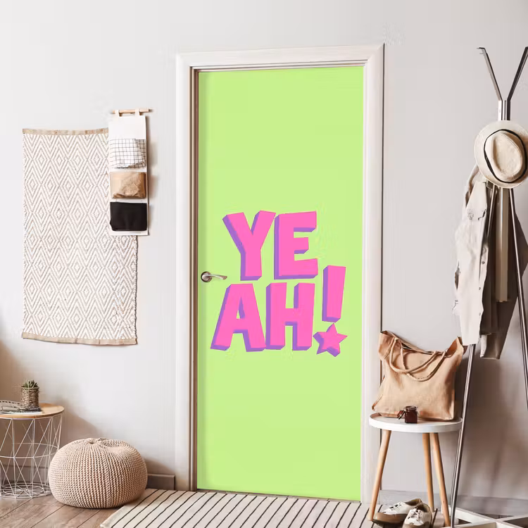 Deursticker - Groen - Neon - Quote — 8