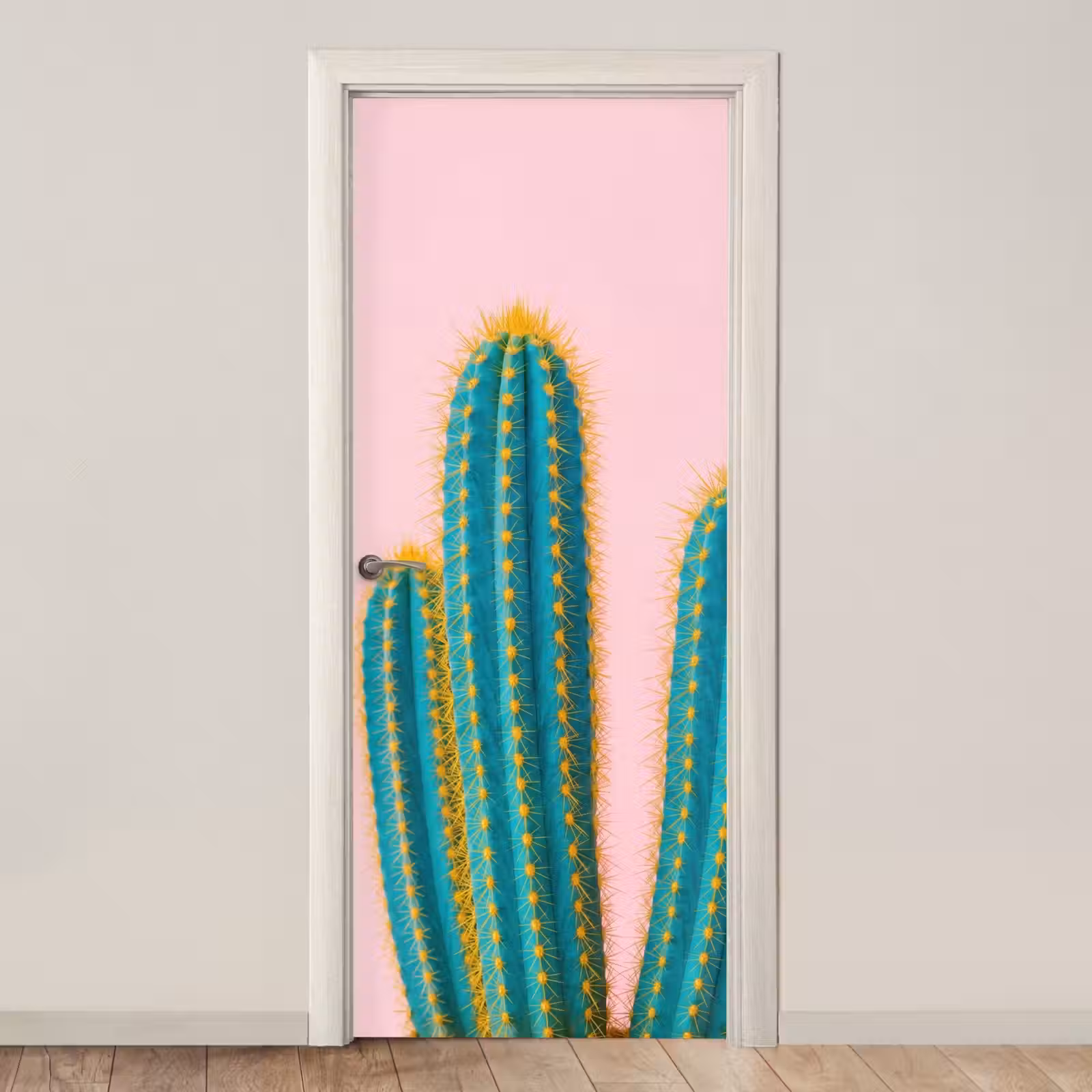 Deursticker - Cactussen - Modern - Pastel — 1
