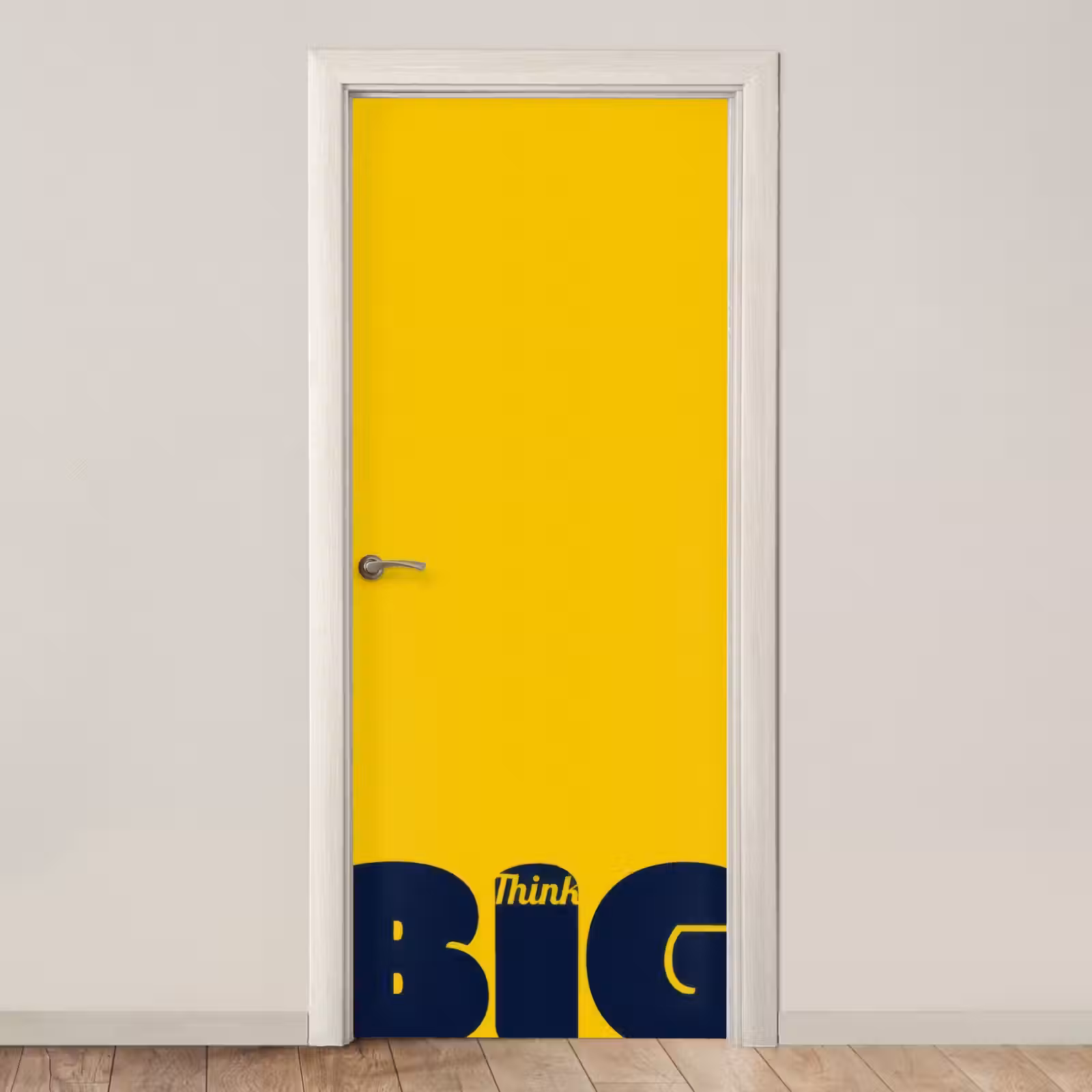 Deursticker - Geel - Think big - Grafisch — 1