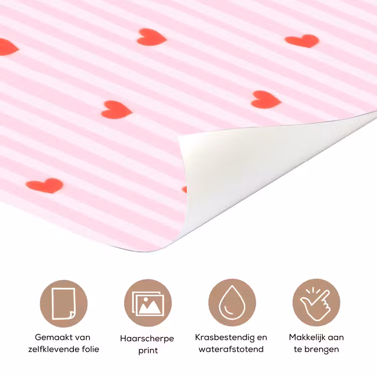 Deursticker - Amore vita sole - Roze - Hartjes — 3
