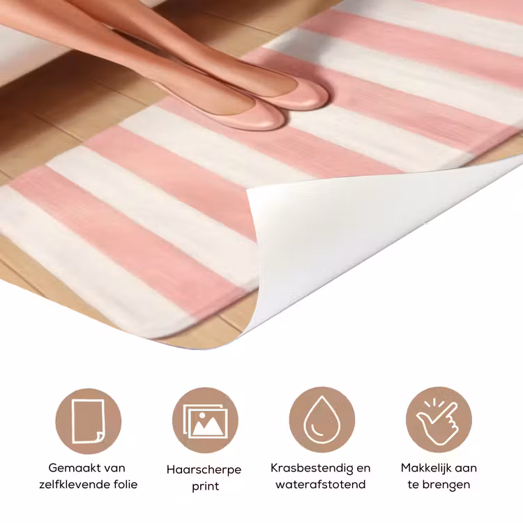 Deursticker - Badkamer - Vrouw - Roze — 3
