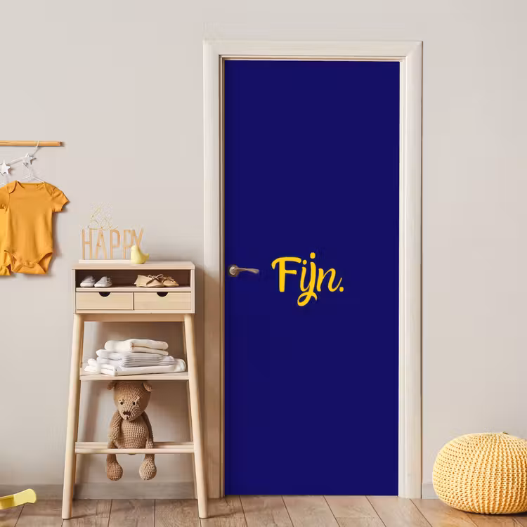 Deursticker - Blauw - Geel - Fijn — 6