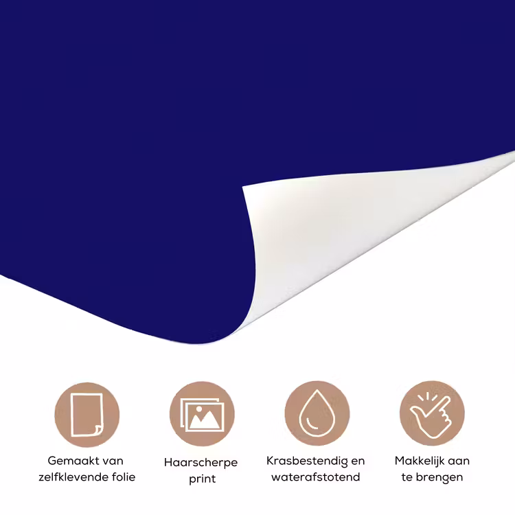 Deursticker - Blauw - Why not - Minimalistisch — 3