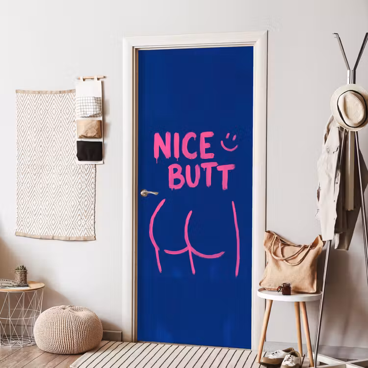 Deursticker - Brutaal - Grappig - Blauw — 8