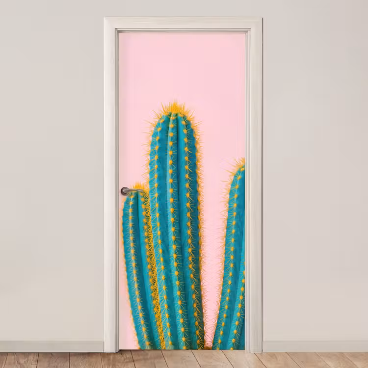 Deursticker - Cactussen - Modern - Pastel — 1