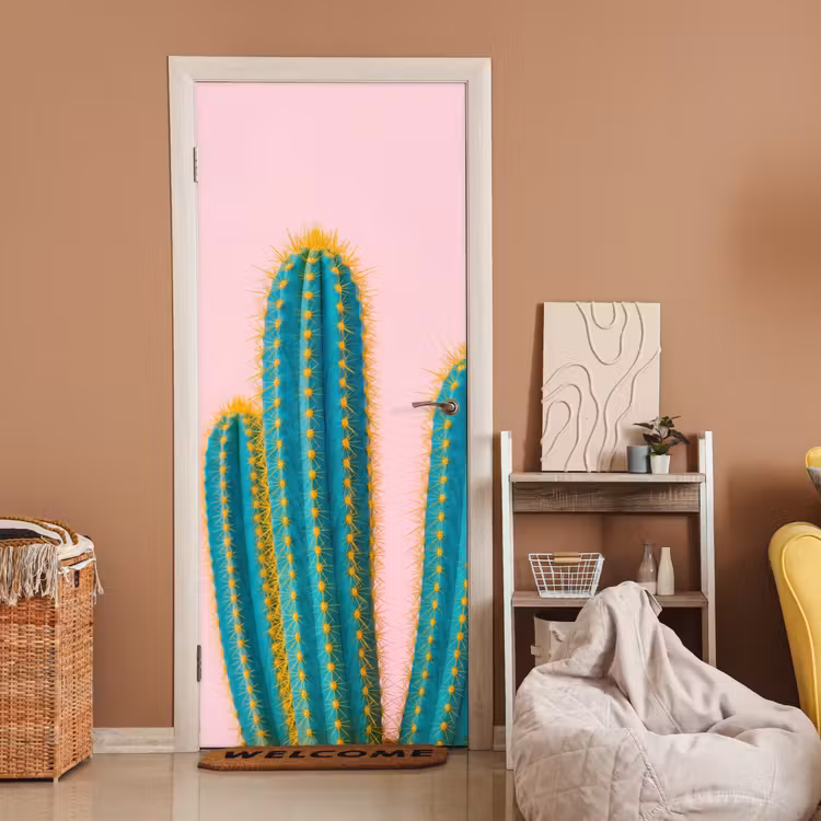 Deursticker - Cactussen - Modern - Pastel — 2