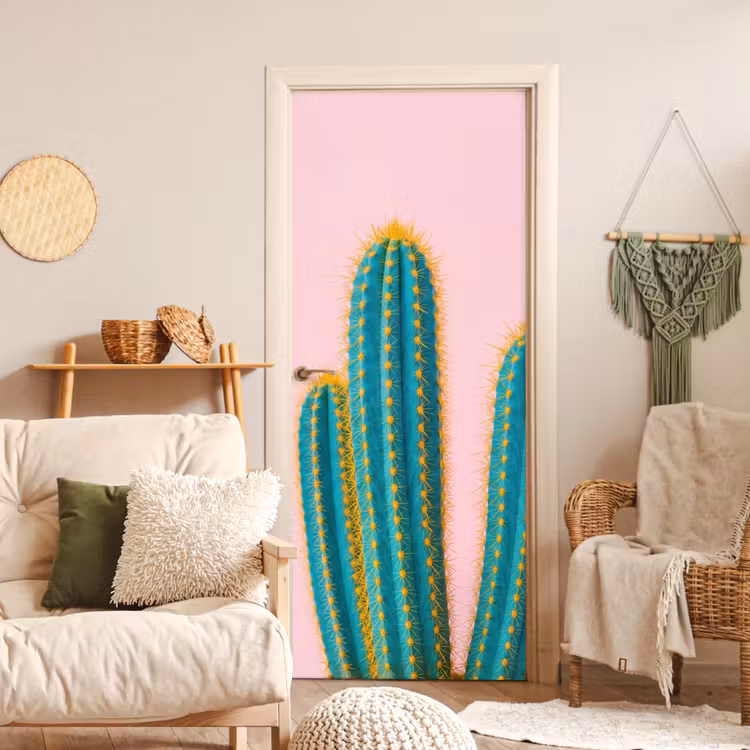 Deursticker - Cactussen - Modern - Pastel — 4
